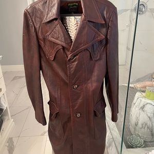 COPY - Vintage 1970s Montreal leathers men’s mod hipster coat SHAFT style